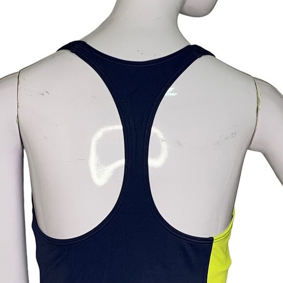 Tommy Hilfiger Swimsuit Top Racerback  Tankini Blue and Yellow Size M - Picture 3 of 11